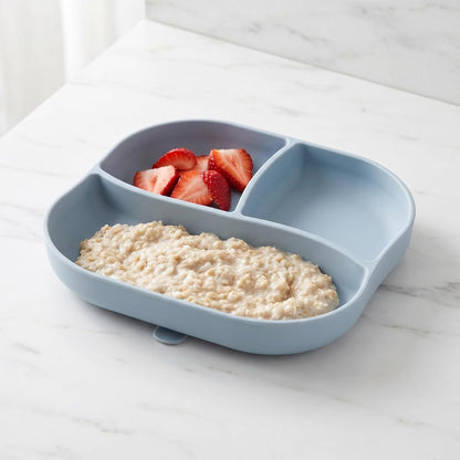 Multi-Grid Silicone Suction Plate with Divider for Elderly