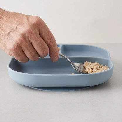 Multi-Grid Silicone Suction Plate with Divider for Elderly