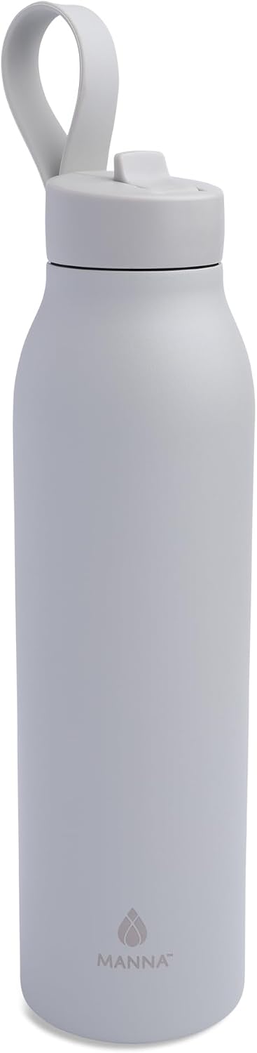 Bonnie Modern Flip Insulated Stainless Steel Bottle with Straw Lid and Carrying Loop - 12 Oz - Orange/Yellow Ombre