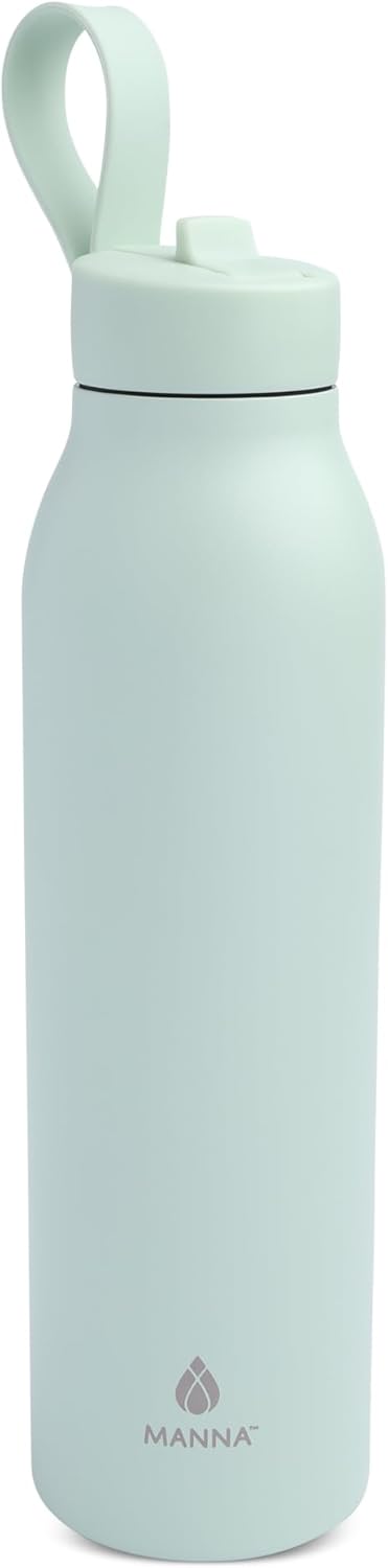 Bonnie Modern Flip Insulated Stainless Steel Bottle with Straw Lid and Carrying Loop - 12 Oz - Orange/Yellow Ombre