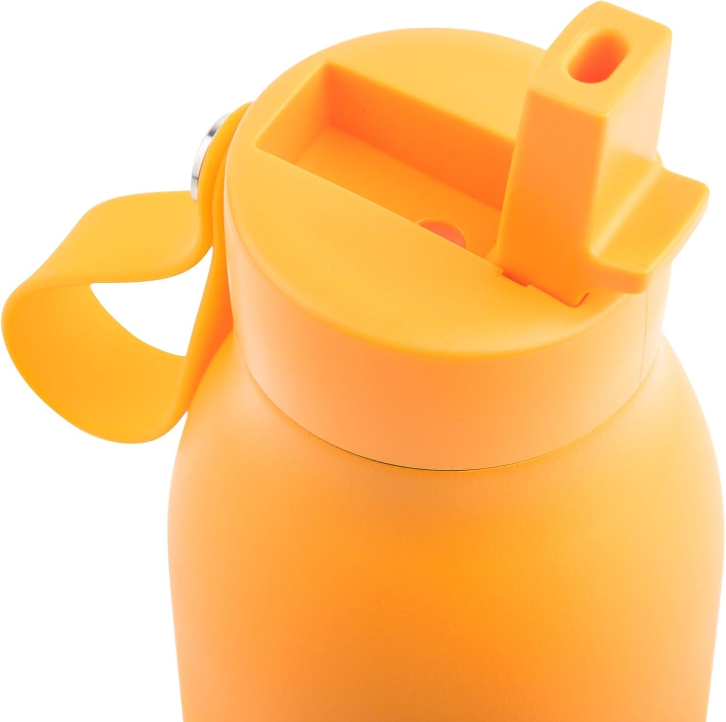 Bonnie Modern Flip Insulated Stainless Steel Bottle with Straw Lid and Carrying Loop - 12 Oz - Orange/Yellow Ombre