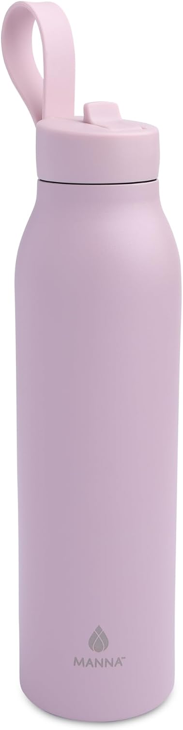 Bonnie Modern Flip Insulated Stainless Steel Bottle with Straw Lid and Carrying Loop - 12 Oz - Orange/Yellow Ombre