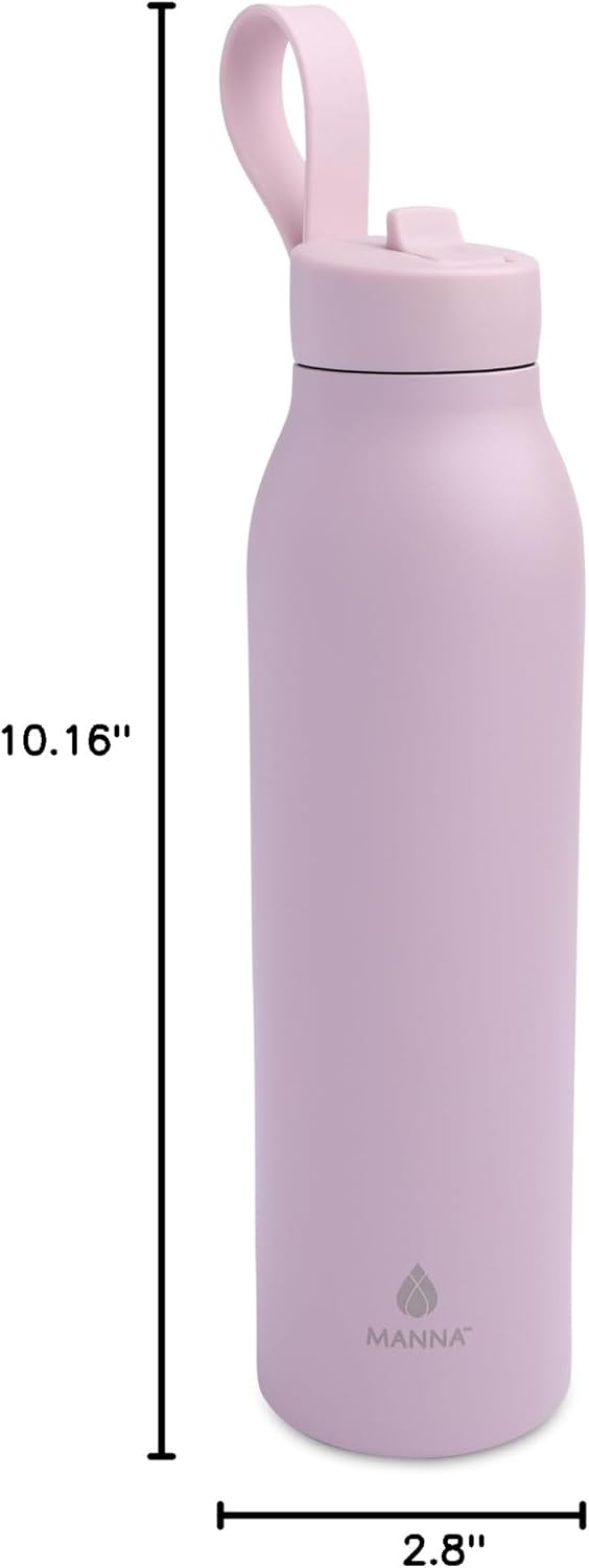 Bonnie Modern Flip Insulated Stainless Steel Bottle with Straw Lid and Carrying Loop - 12 Oz - Orange/Yellow Ombre