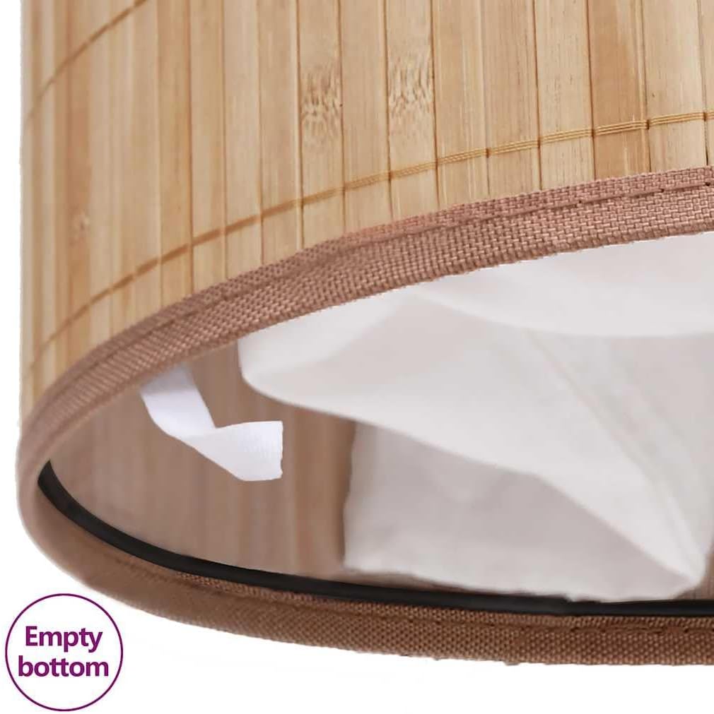 Oval Bamboo Laundry Bin with Removable Liner, Foldable Clothes Hamper with Handles for Bedroom, Bathroom, or Kids Toy Storage