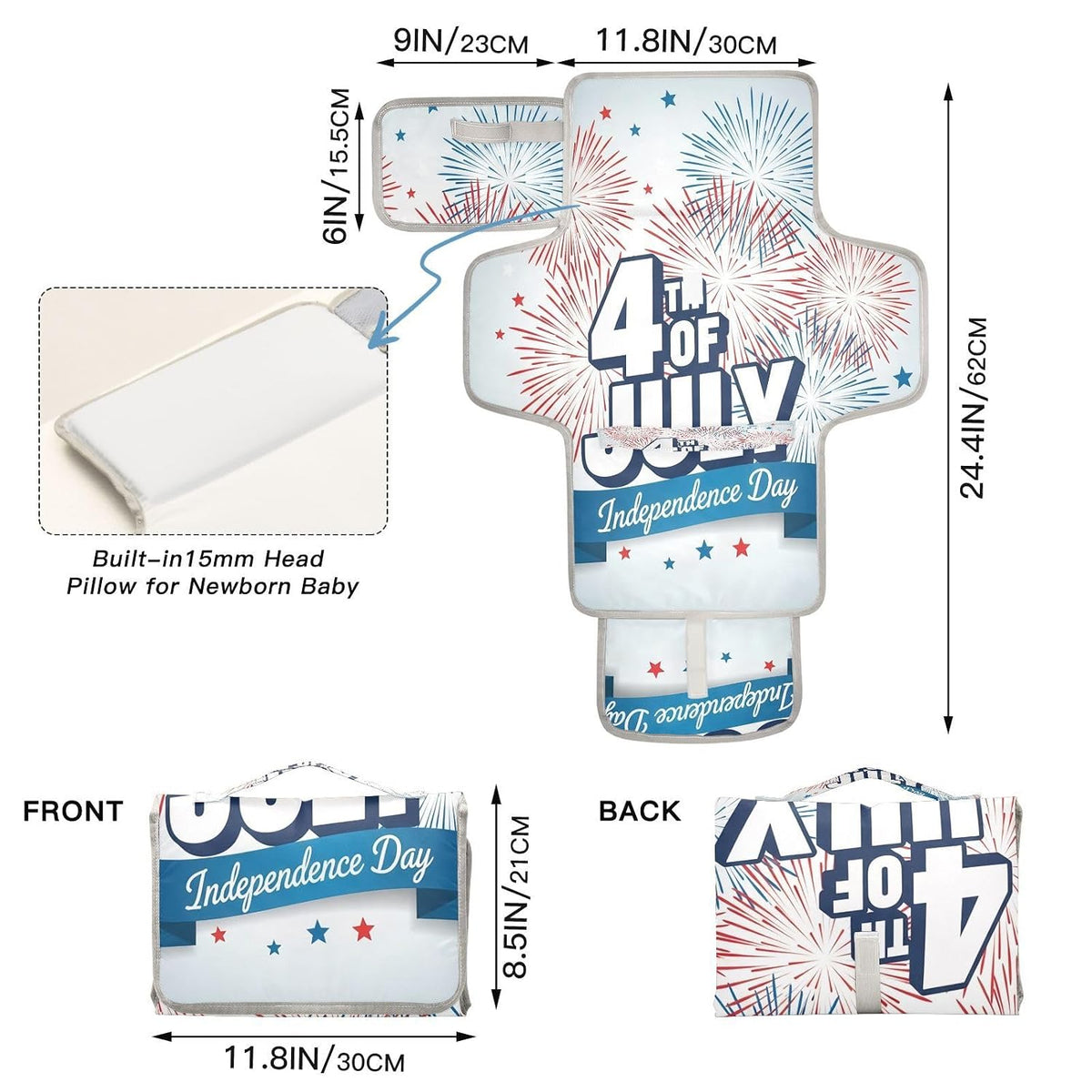 Independence Portable Diaper Changing Pad Waterproof Changing Pads