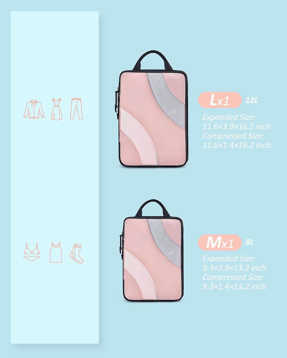 Compression Packing Cubes for Travel