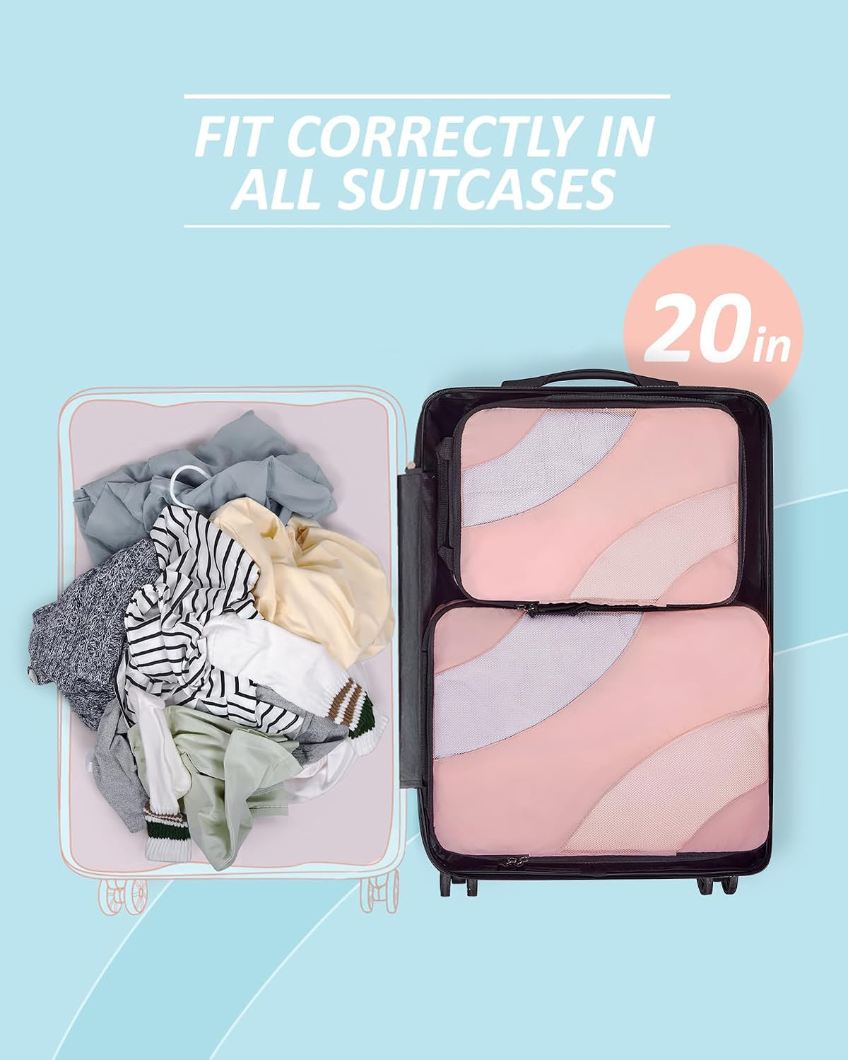 Compression Packing Cubes for Travel