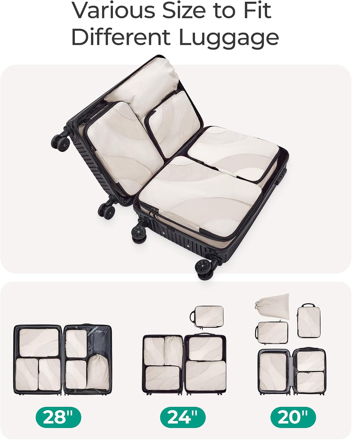 Compression Packing Cubes for Travel