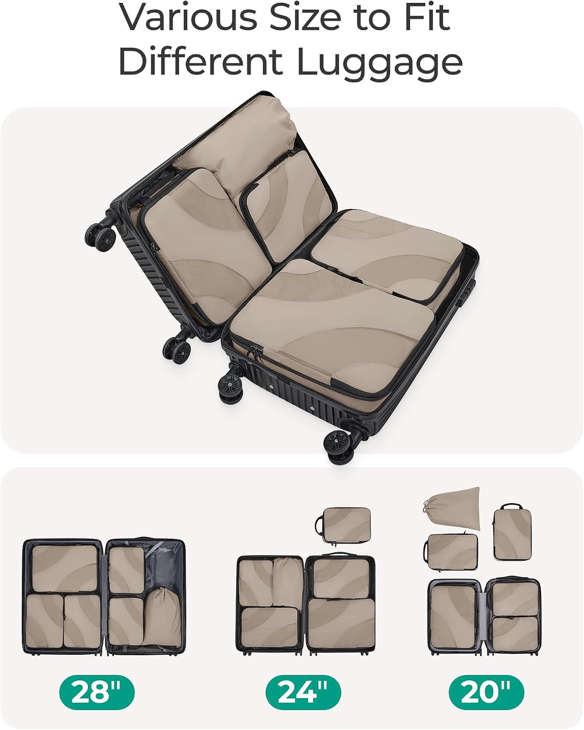 Compression Packing Cubes for Travel