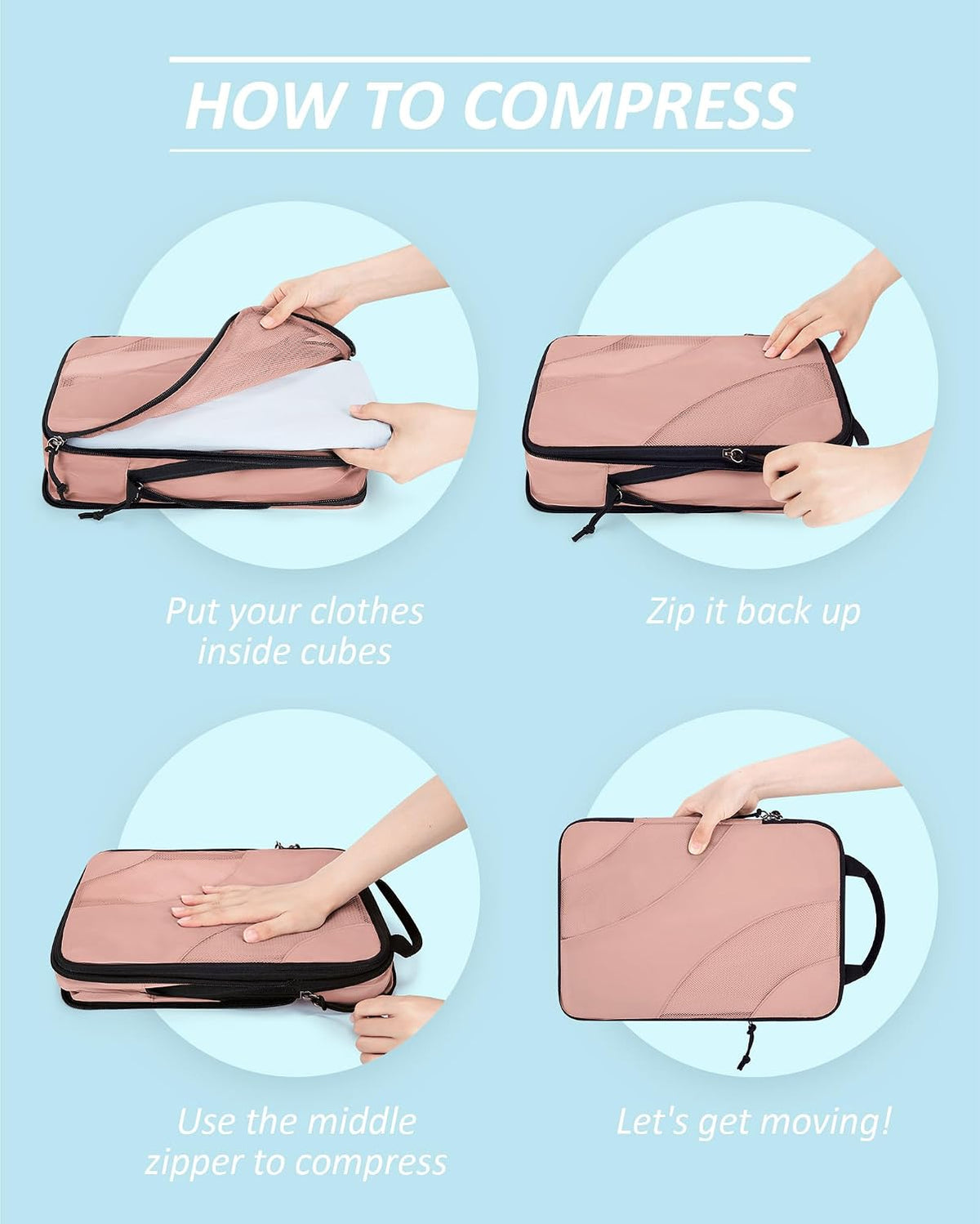 Compression Packing Cubes for Travel