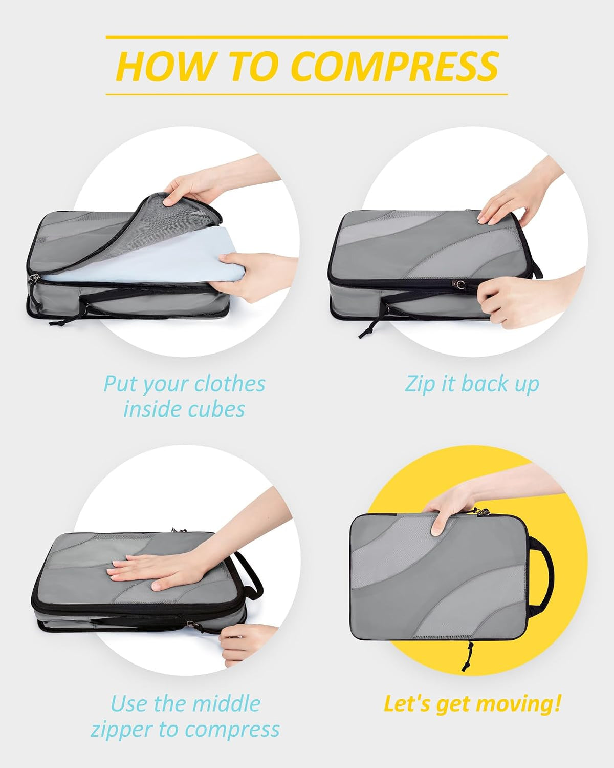 Compression Packing Cubes for Travel