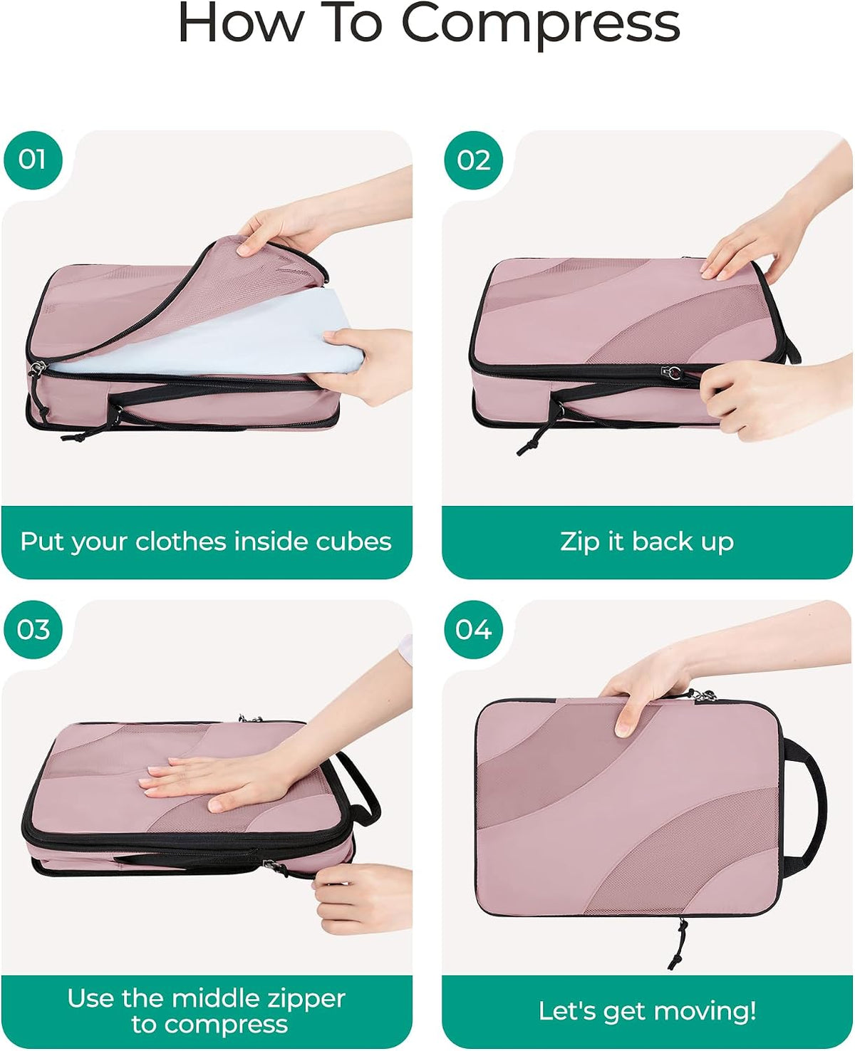 Compression Packing Cubes for Travel