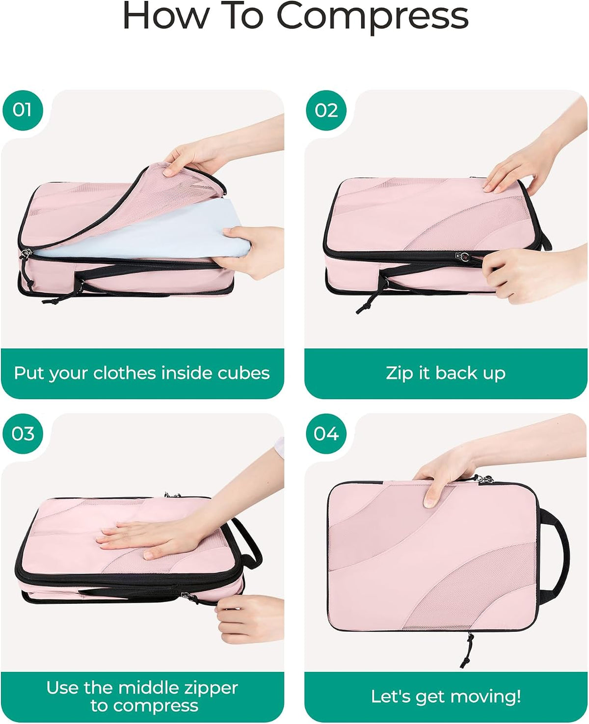 Compression Packing Cubes for Travel