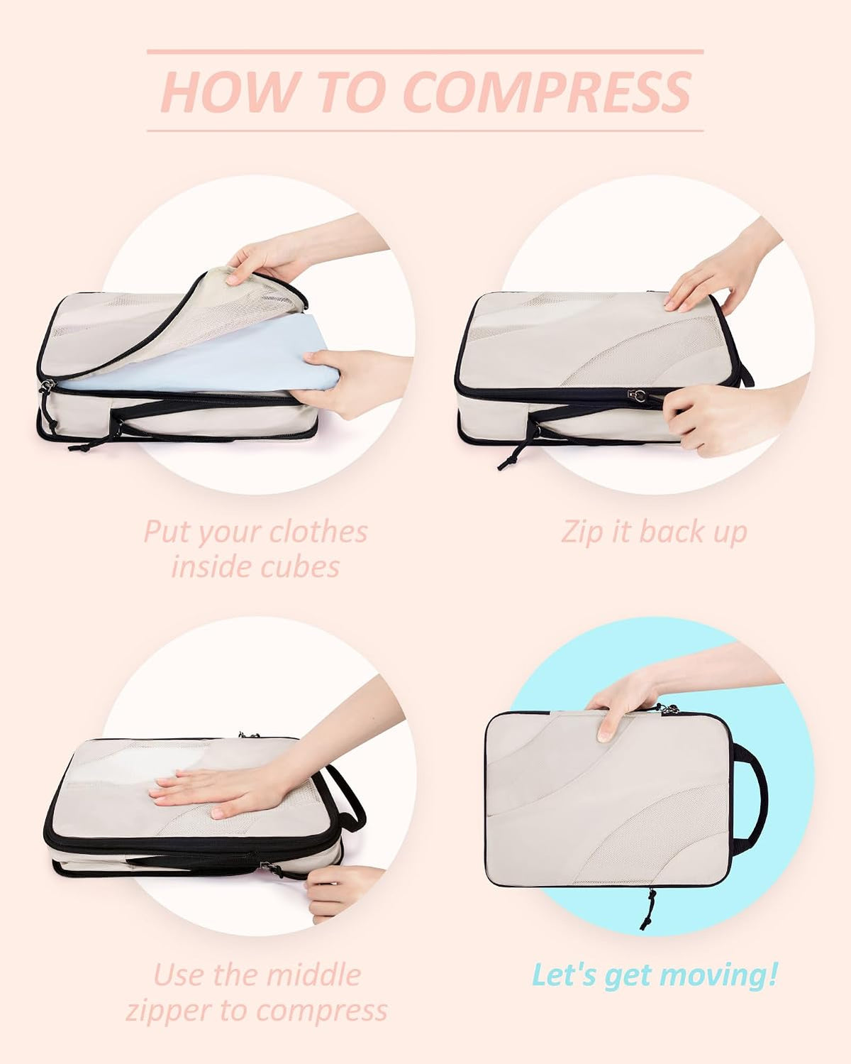 Compression Packing Cubes for Travel