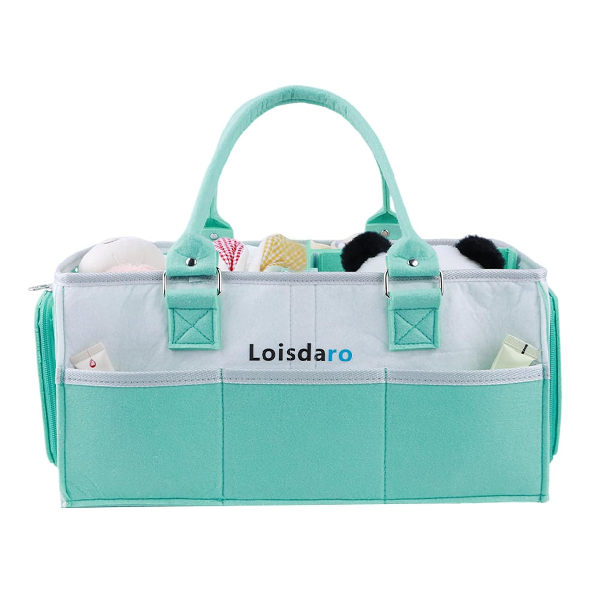Baby Diaper Caddy Organizer for Changing Table, Baby Storage Basket for Diapers and Baby Wipes,Car Caddy Organizer,Nursery Diaper Organizer, Portable Diaper Storage