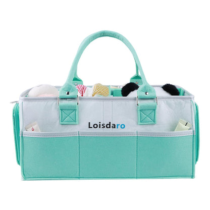 Baby Diaper Caddy Organizer for Changing Table, Baby Storage Basket for Diapers and Baby Wipes,Car Caddy Organizer,Nursery Diaper Organizer, Portable Diaper Storage