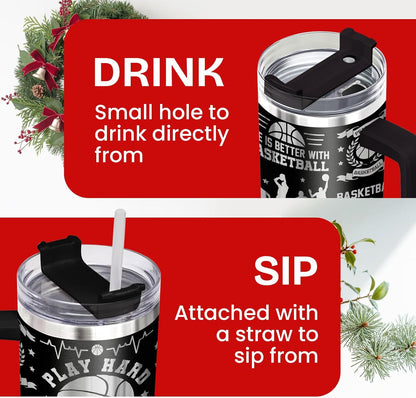 Dumpster Fire This Little 40 oz Tumbler with Handle, Unique Gift | Gifts for Him Her, Friends & Coworkers