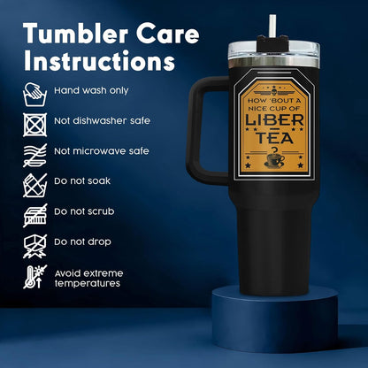 Dumpster Fire This Little 40 oz Tumbler with Handle, Unique Gift | Gifts for Him Her, Friends & Coworkers