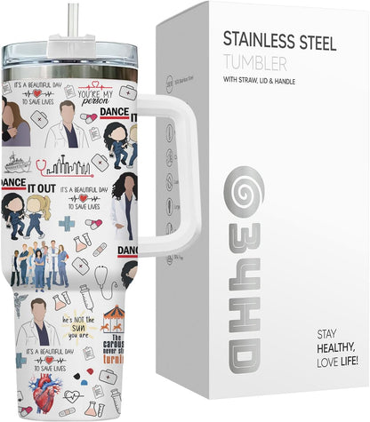 Dumpster Fire This Little 40 oz Tumbler with Handle, Unique Gift | Gifts for Him Her, Friends & Coworkers