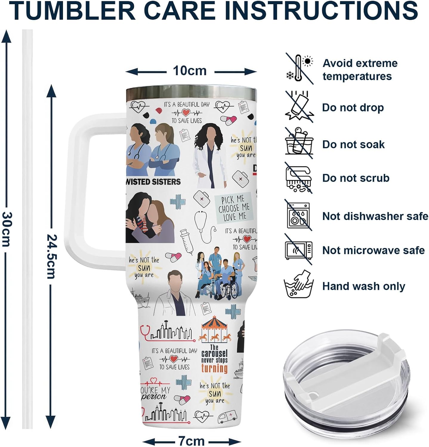 Dumpster Fire This Little 40 oz Tumbler with Handle, Unique Gift | Gifts for Him Her, Friends & Coworkers