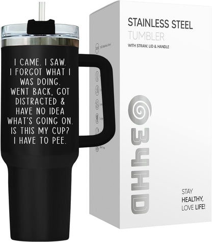 Dumpster Fire This Little 40 oz Tumbler with Handle, Unique Gift | Gifts for Him Her, Friends & Coworkers