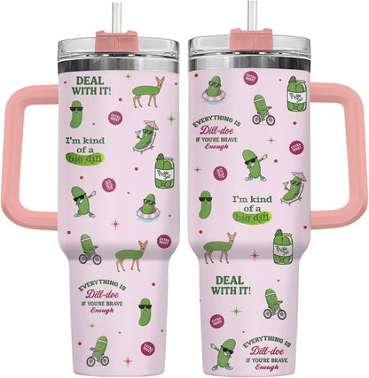 Dumpster Fire This Little 40 oz Tumbler with Handle, Unique Gift | Gifts for Him Her, Friends & Coworkers