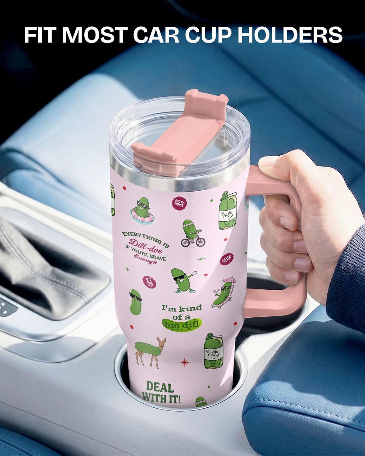 Dumpster Fire This Little 40 oz Tumbler with Handle, Unique Gift | Gifts for Him Her, Friends & Coworkers