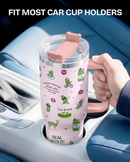 Dumpster Fire This Little 40 oz Tumbler with Handle, Unique Gift | Gifts for Him Her, Friends & Coworkers