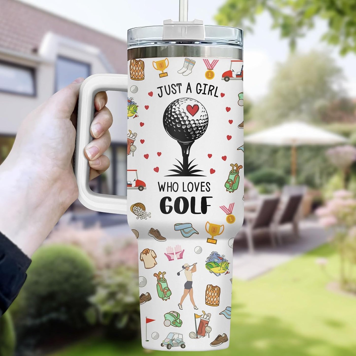Dumpster Fire This Little 40 oz Tumbler with Handle, Unique Gift | Gifts for Him Her, Friends & Coworkers