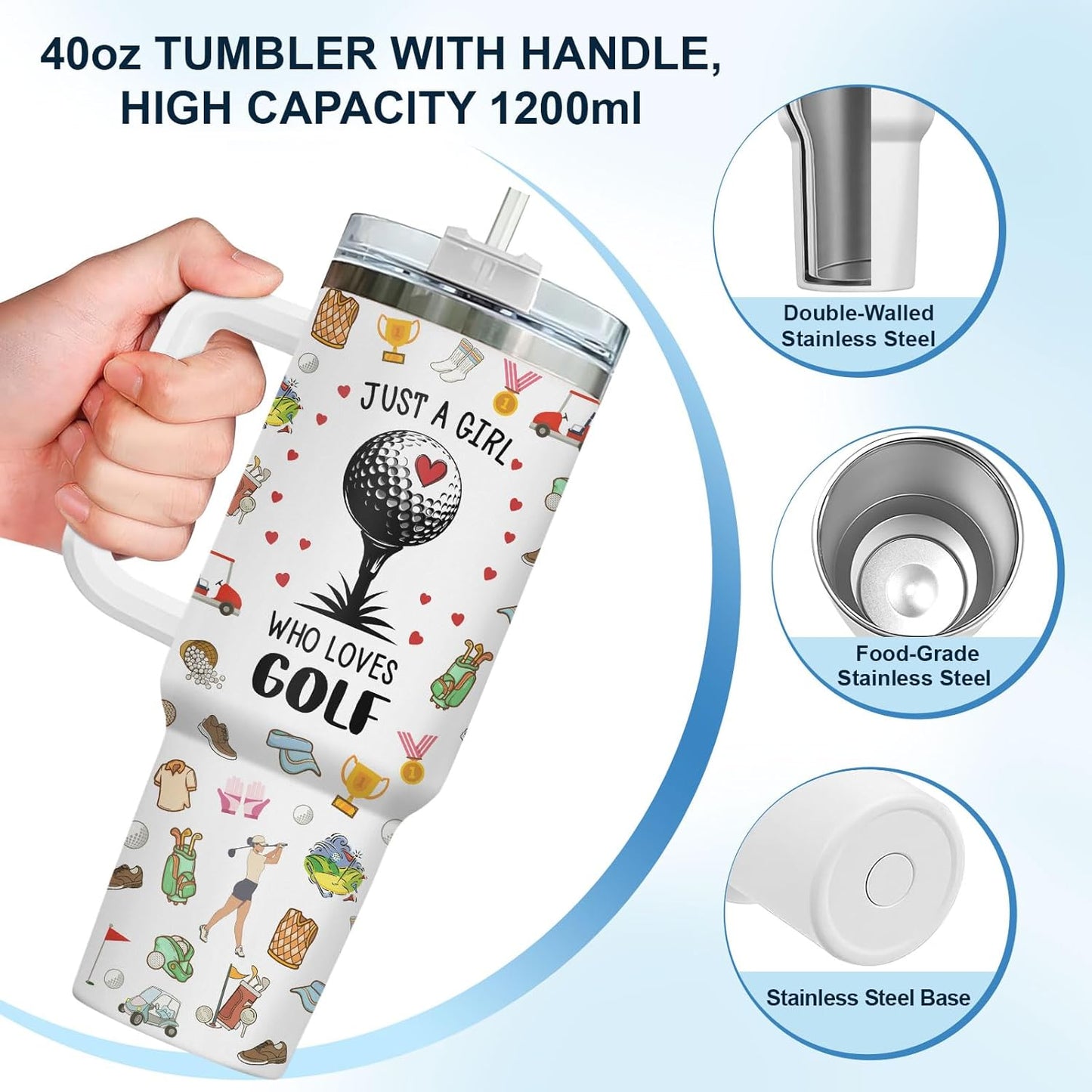 Dumpster Fire This Little 40 oz Tumbler with Handle, Unique Gift | Gifts for Him Her, Friends & Coworkers