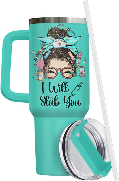Dumpster Fire This Little 40 oz Tumbler with Handle, Unique Gift | Gifts for Him Her, Friends & Coworkers