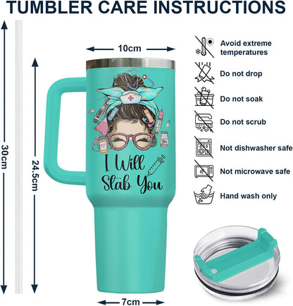 Dumpster Fire This Little 40 oz Tumbler with Handle, Unique Gift | Gifts for Him Her, Friends & Coworkers