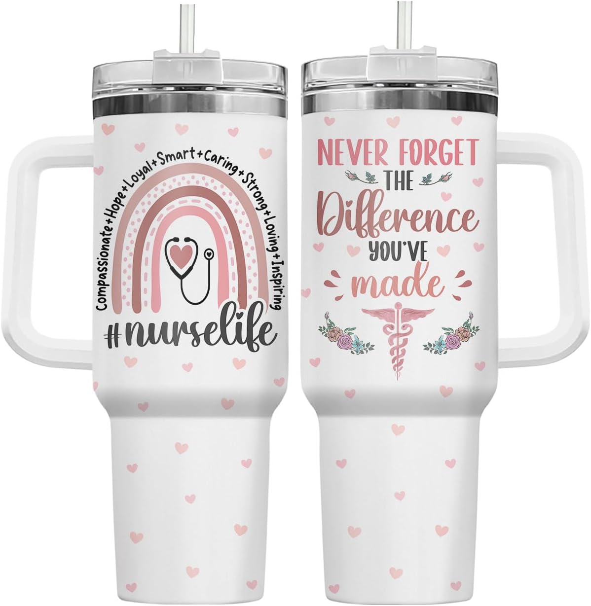 Dumpster Fire This Little 40 oz Tumbler with Handle, Unique Gift | Gifts for Him Her, Friends & Coworkers