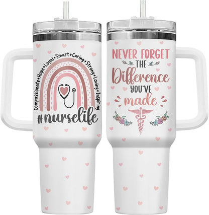 Dumpster Fire This Little 40 oz Tumbler with Handle, Unique Gift | Gifts for Him Her, Friends & Coworkers
