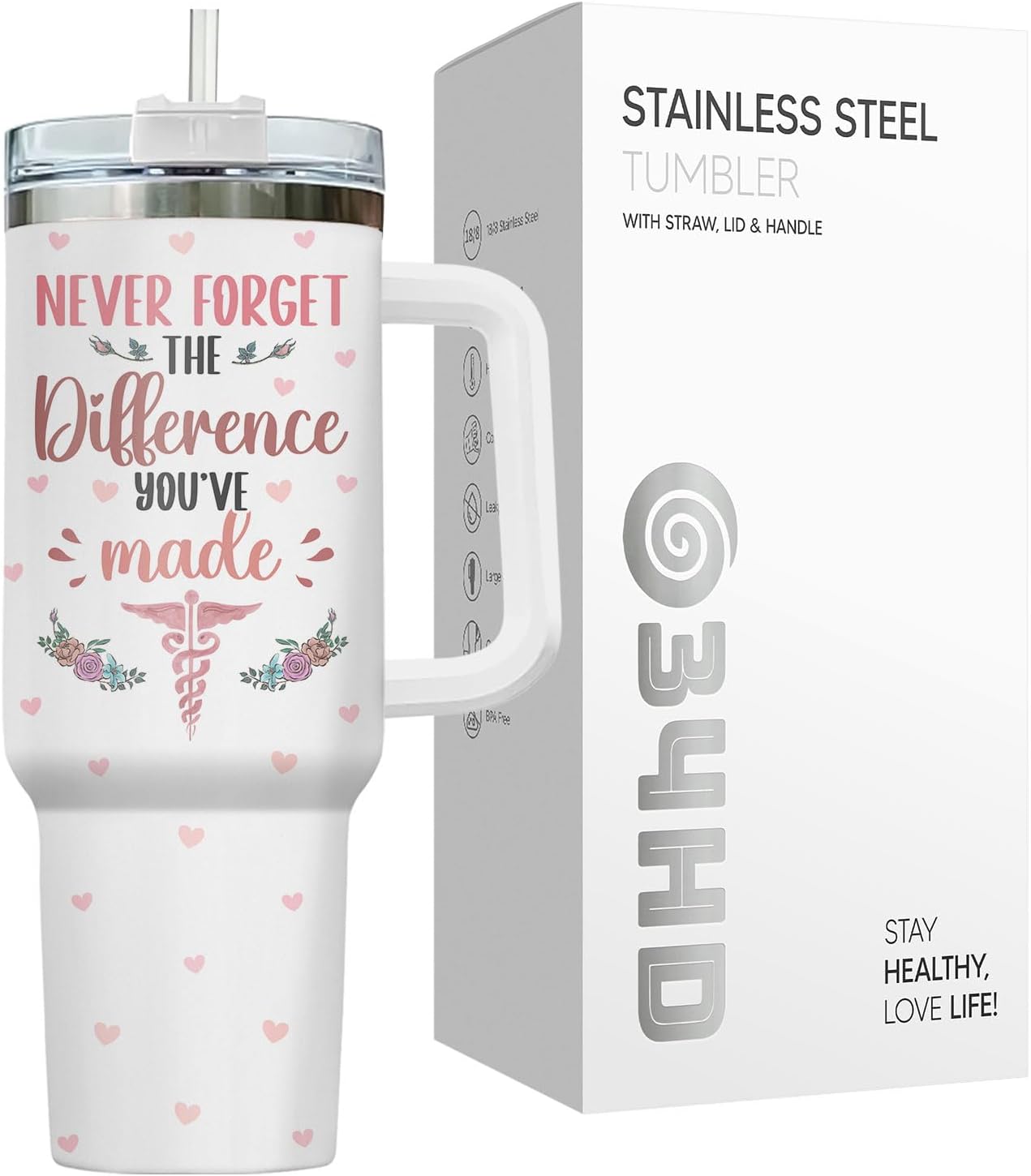 Dumpster Fire This Little 40 oz Tumbler with Handle, Unique Gift | Gifts for Him Her, Friends & Coworkers