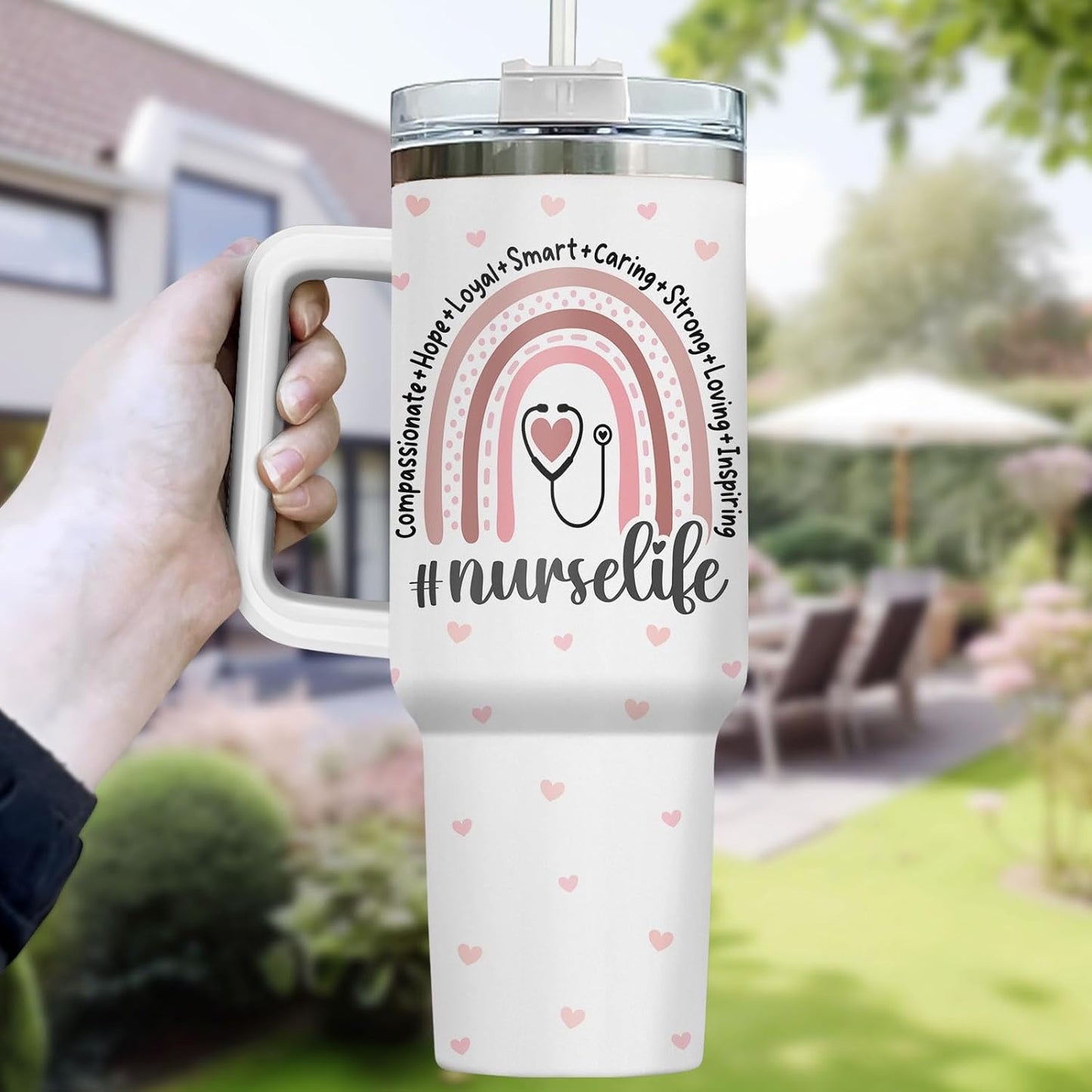 Dumpster Fire This Little 40 oz Tumbler with Handle, Unique Gift | Gifts for Him Her, Friends & Coworkers