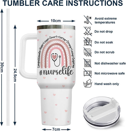 Dumpster Fire This Little 40 oz Tumbler with Handle, Unique Gift | Gifts for Him Her, Friends & Coworkers