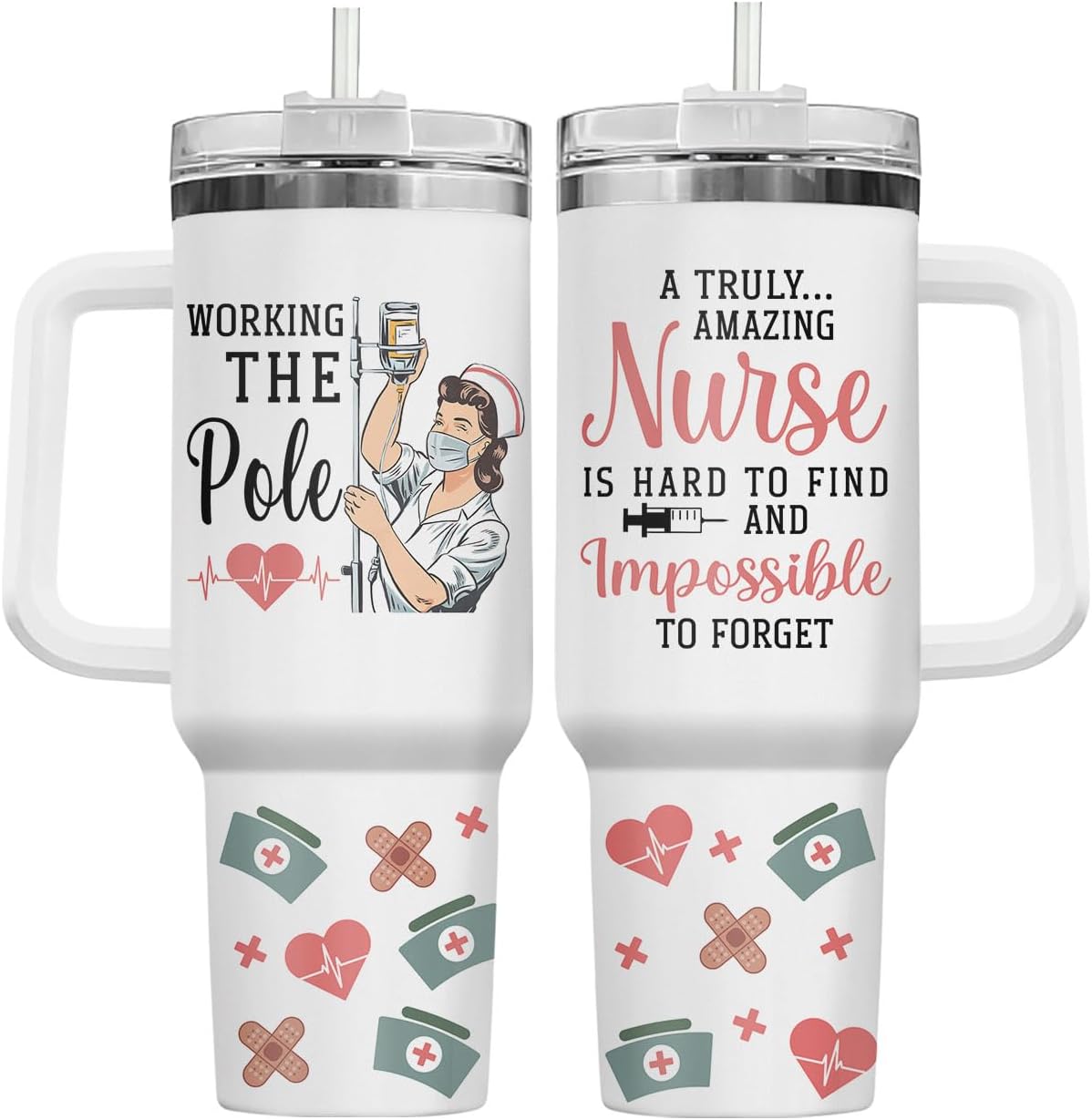 Dumpster Fire This Little 40 oz Tumbler with Handle, Unique Gift | Gifts for Him Her, Friends & Coworkers