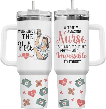 Dumpster Fire This Little 40 oz Tumbler with Handle, Unique Gift | Gifts for Him Her, Friends & Coworkers