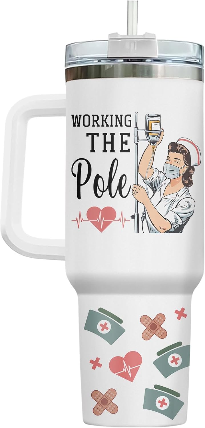 Dumpster Fire This Little 40 oz Tumbler with Handle, Unique Gift | Gifts for Him Her, Friends & Coworkers
