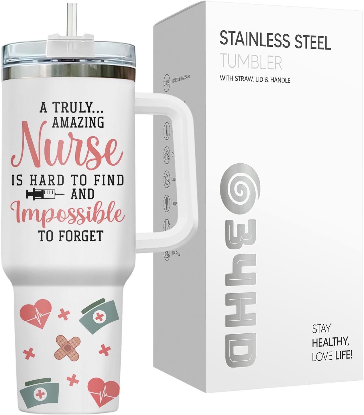 Dumpster Fire This Little 40 oz Tumbler with Handle, Unique Gift | Gifts for Him Her, Friends & Coworkers