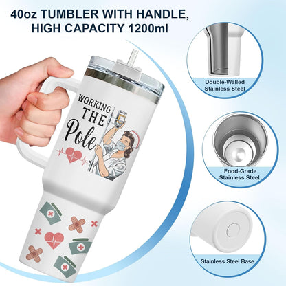 Dumpster Fire This Little 40 oz Tumbler with Handle, Unique Gift | Gifts for Him Her, Friends & Coworkers
