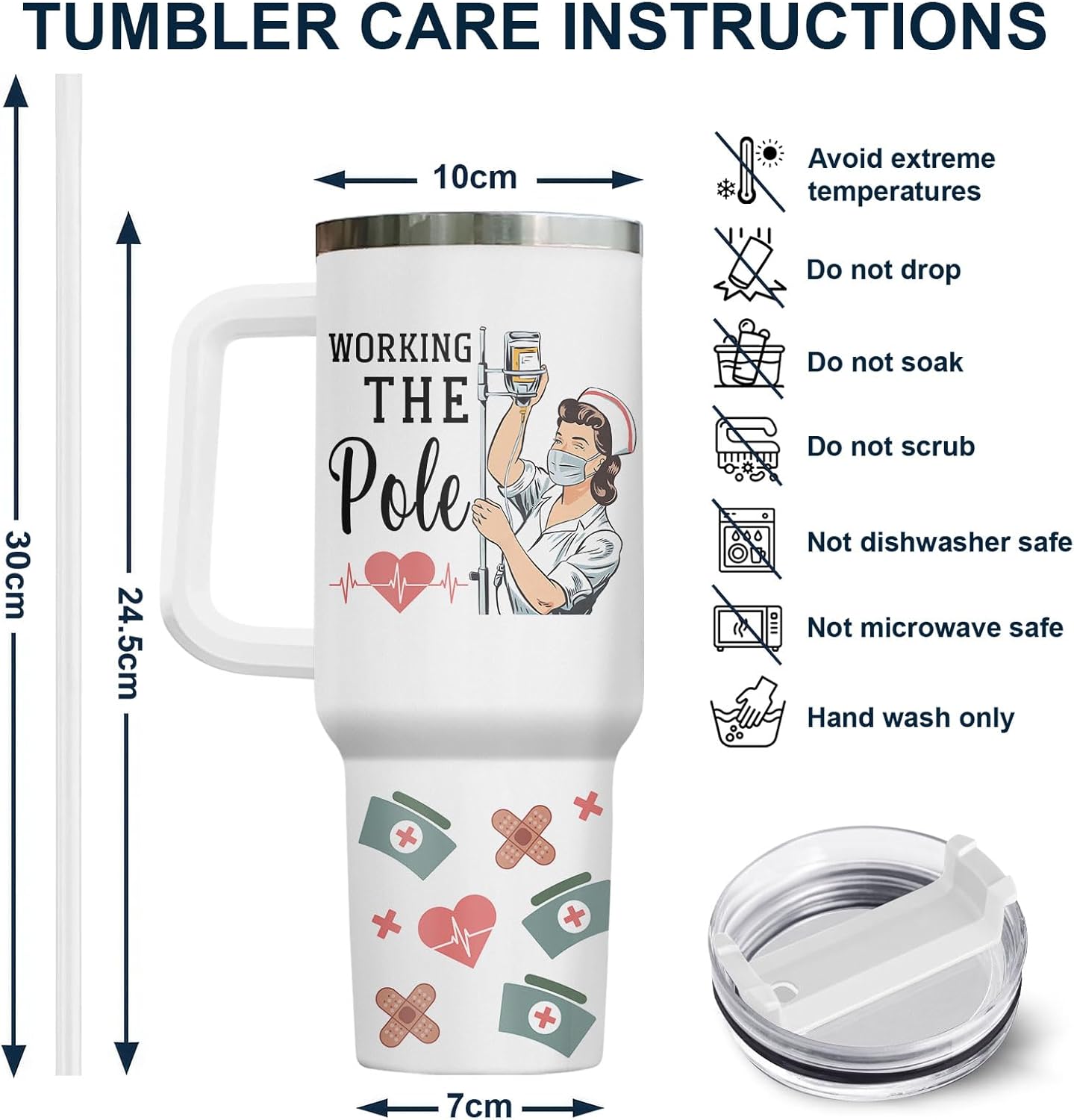 Dumpster Fire This Little 40 oz Tumbler with Handle, Unique Gift | Gifts for Him Her, Friends & Coworkers