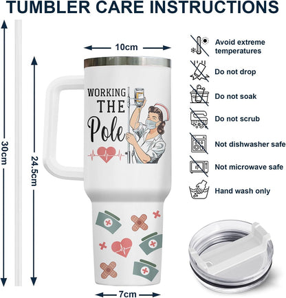 Dumpster Fire This Little 40 oz Tumbler with Handle, Unique Gift | Gifts for Him Her, Friends & Coworkers