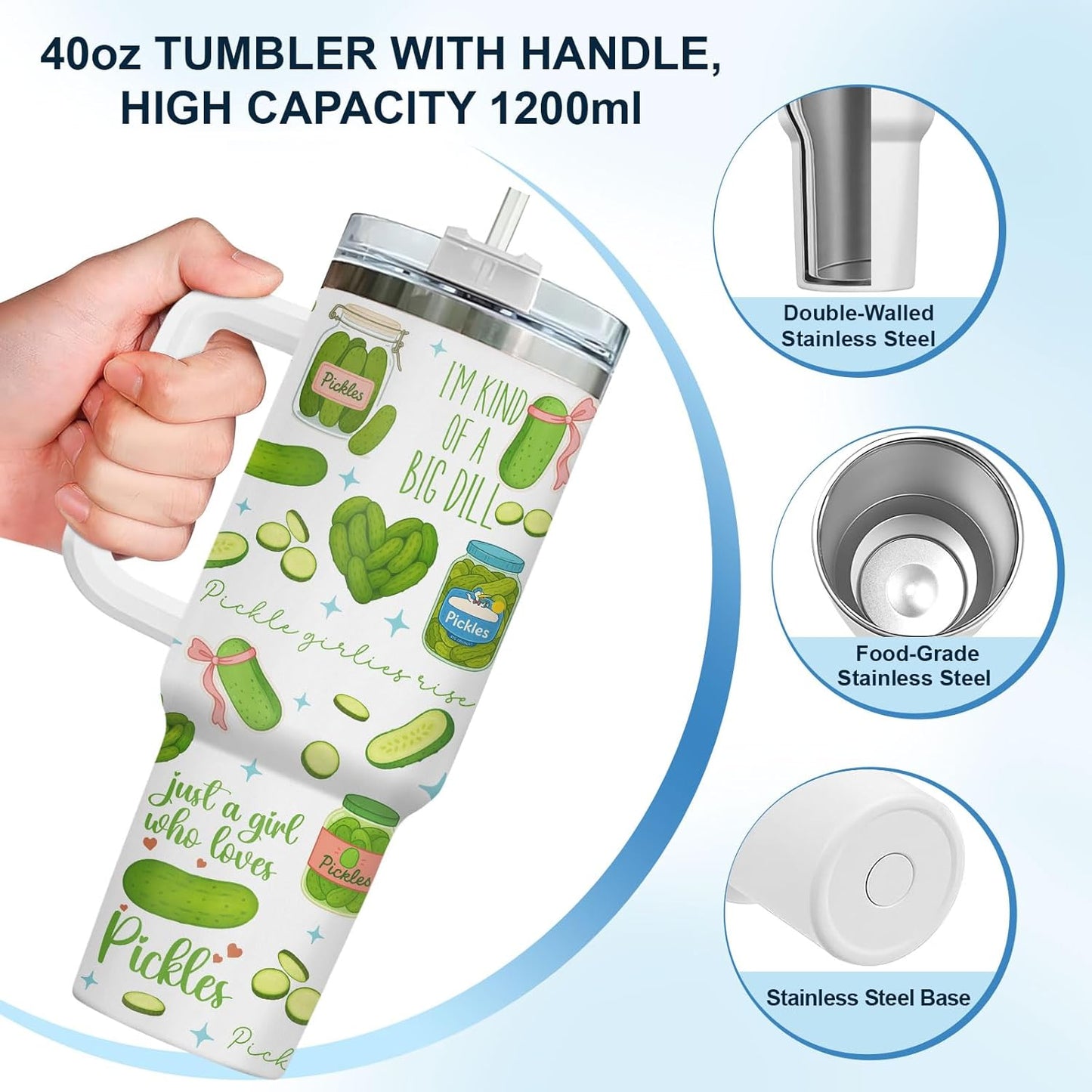 Dumpster Fire This Little 40 oz Tumbler with Handle, Unique Gift | Gifts for Him Her, Friends & Coworkers