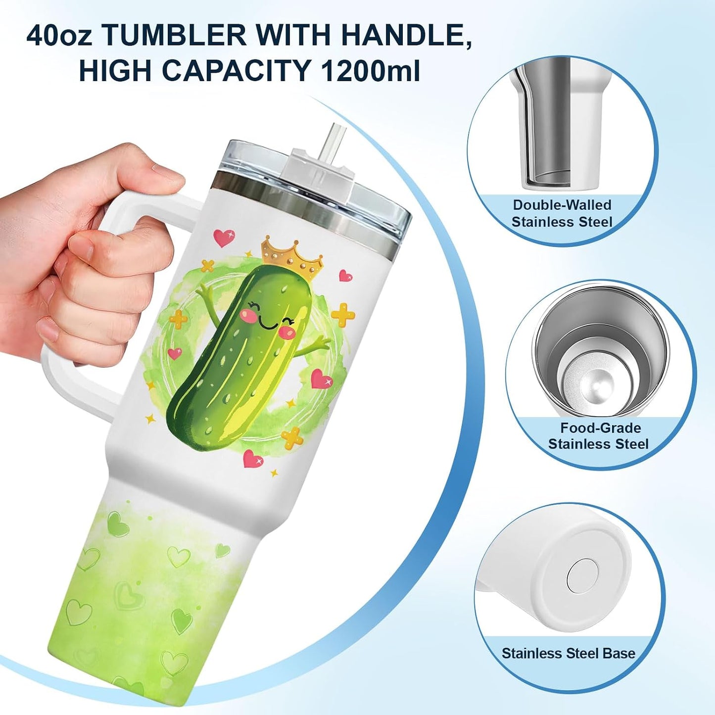 Dumpster Fire This Little 40 oz Tumbler with Handle, Unique Gift | Gifts for Him Her, Friends & Coworkers