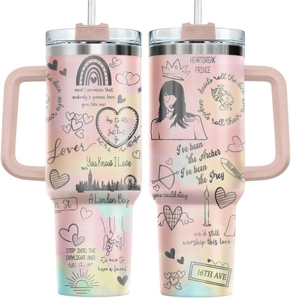 Dumpster Fire This Little 40 oz Tumbler with Handle, Unique Gift | Gifts for Him Her, Friends & Coworkers