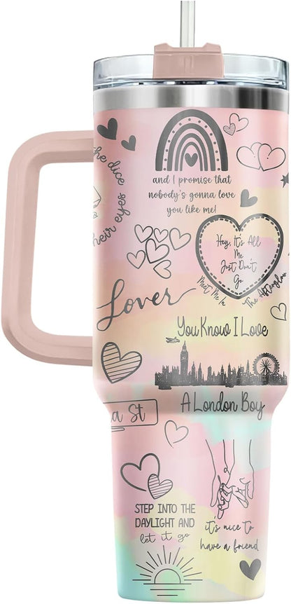 Dumpster Fire This Little 40 oz Tumbler with Handle, Unique Gift | Gifts for Him Her, Friends & Coworkers
