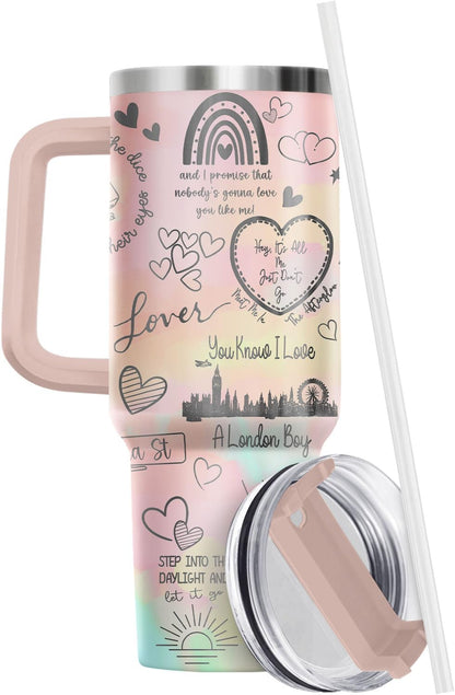 Dumpster Fire This Little 40 oz Tumbler with Handle, Unique Gift | Gifts for Him Her, Friends & Coworkers