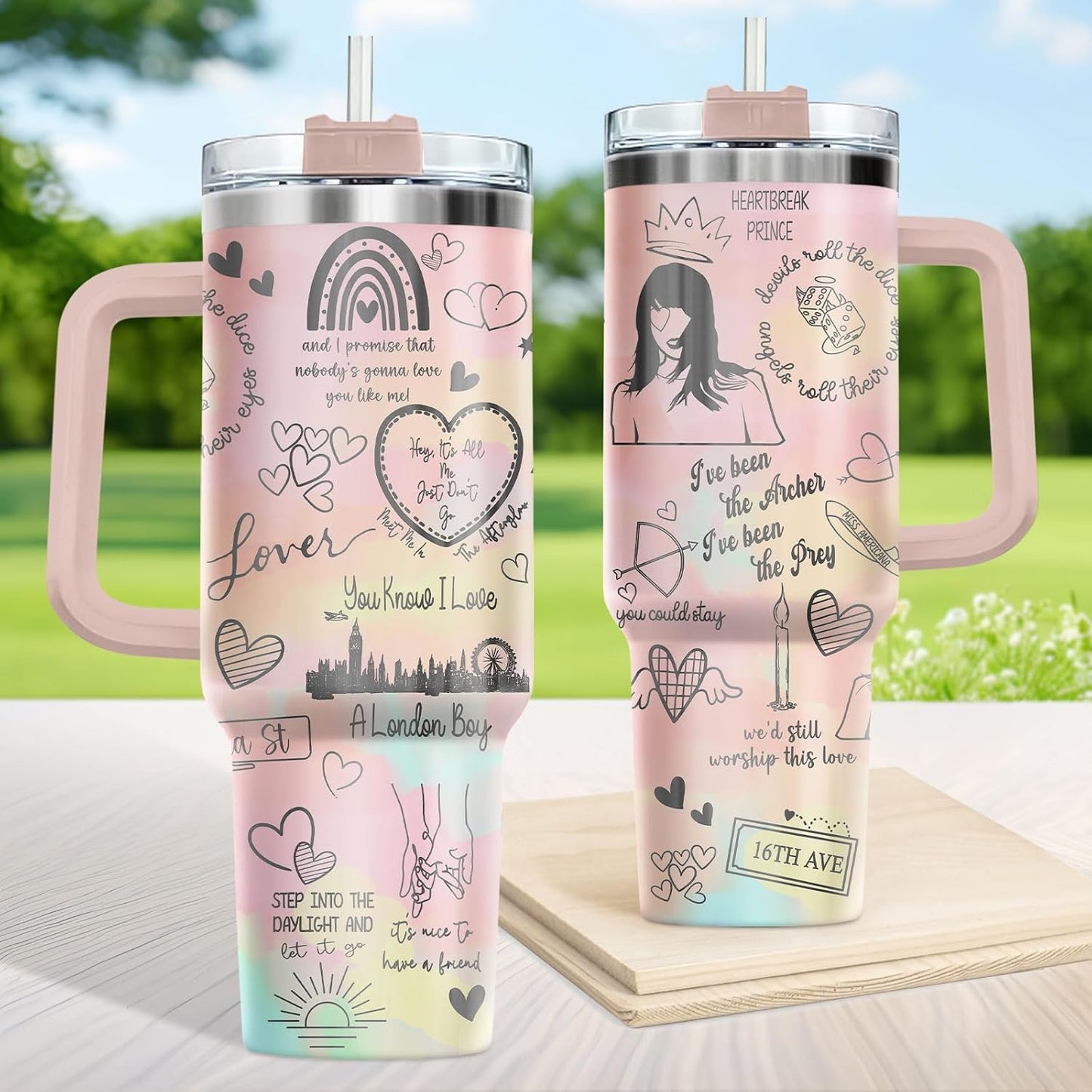 Dumpster Fire This Little 40 oz Tumbler with Handle, Unique Gift | Gifts for Him Her, Friends & Coworkers